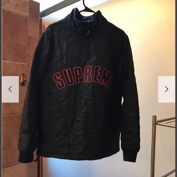 Supreme Arc Logo Half Zip Pullover Jacket Box Logo